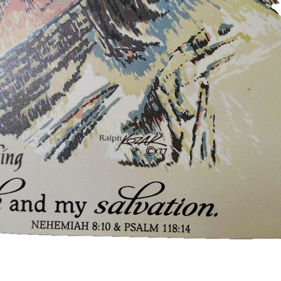 The Joy of The Lord Jesus Plaque Ralph Kozak Nehemiah 8:10 Psalm 118:14 Bronners - Picture 2 of 4